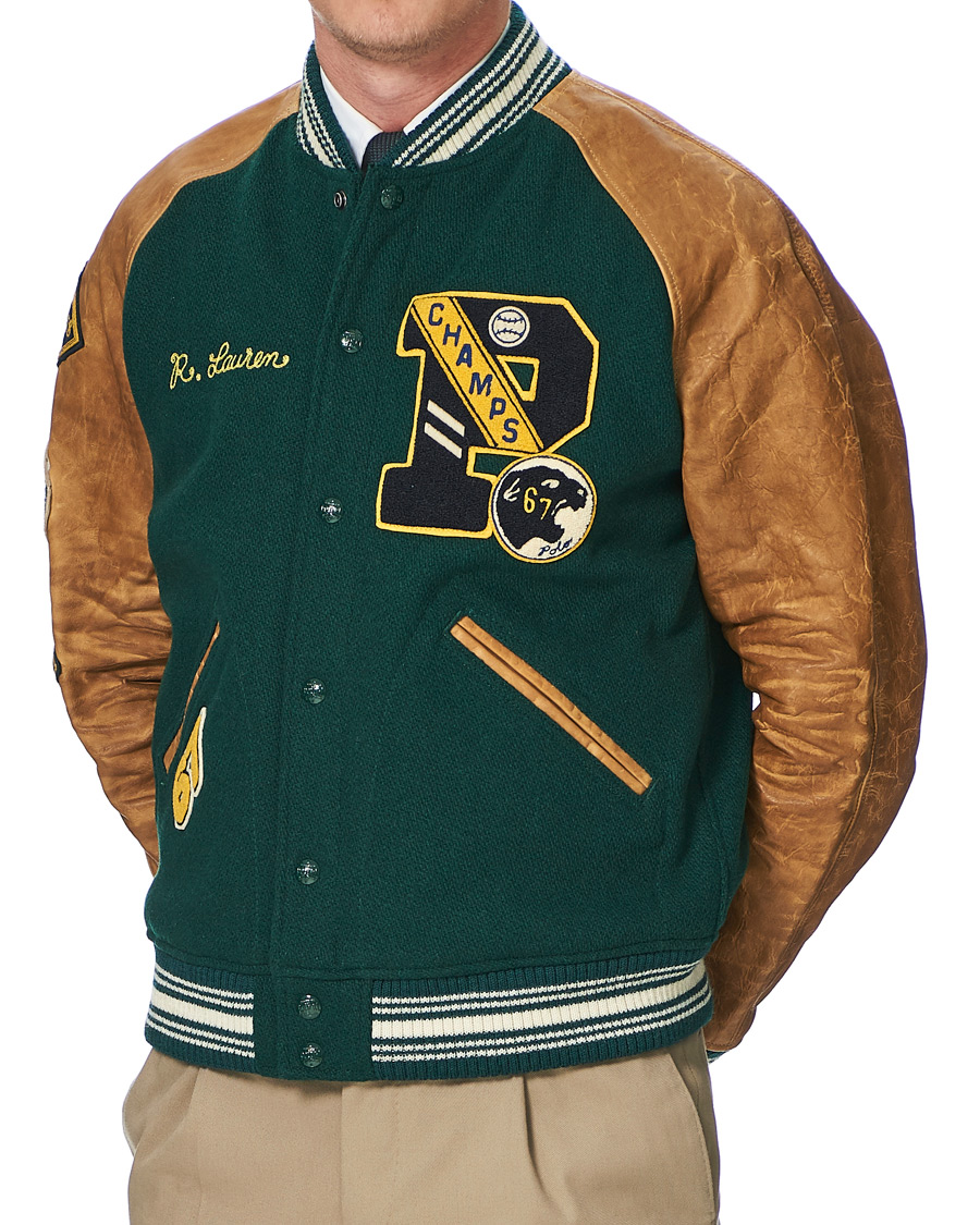 Herre | Jakker | Polo Ralph Lauren | Varsity Lined Bomber Jacket Hunt Club Green