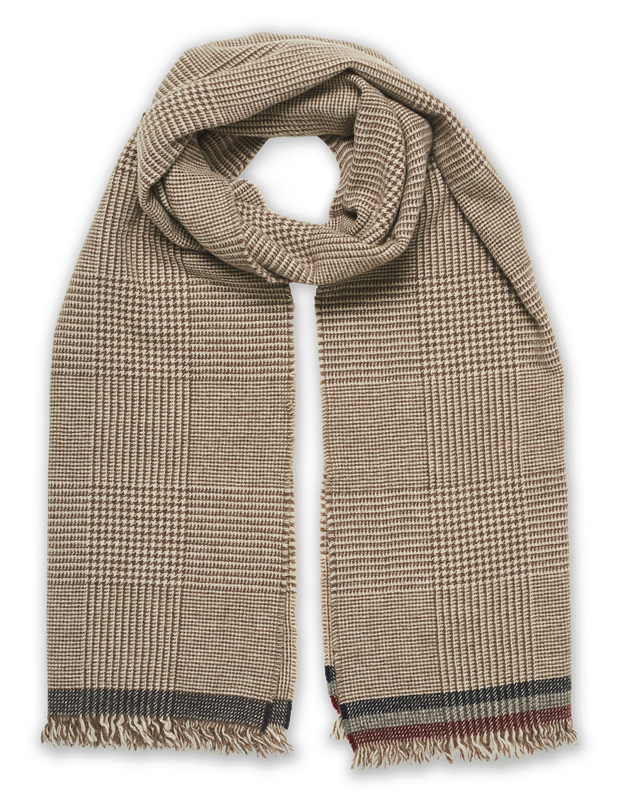 Herre | Begg & Co Vaudie Wash Lambswool/Cashmere Scarf Natural Stone | Begg & Co | Vaudie Wash Lambswool/Cashmere Scarf Natural Stone