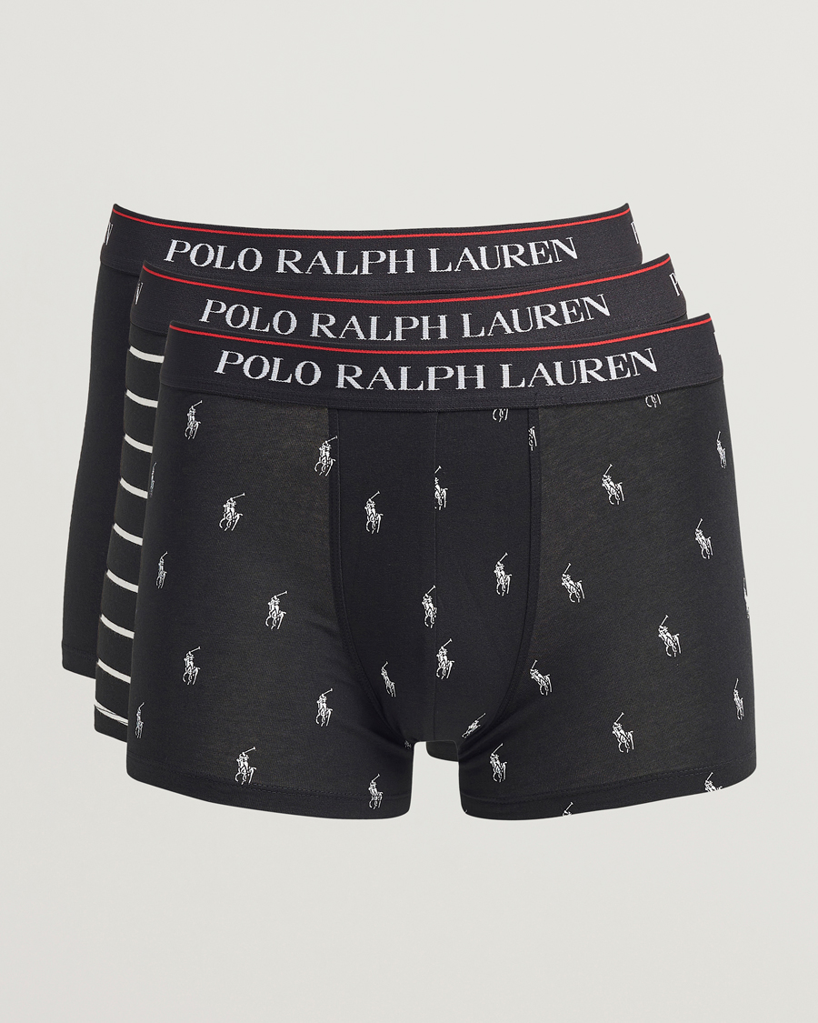 Herre | Undertøy | Polo Ralph Lauren | 3-Pack Trunk Black/Stripe/Pony