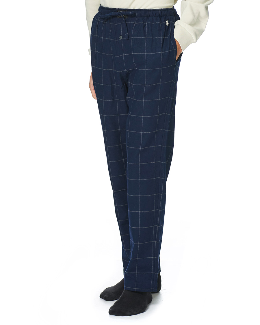 Herre | Pyjamaser og badekåper | Polo Ralph Lauren | Flannel Pyjama Pants Window Pane Navy