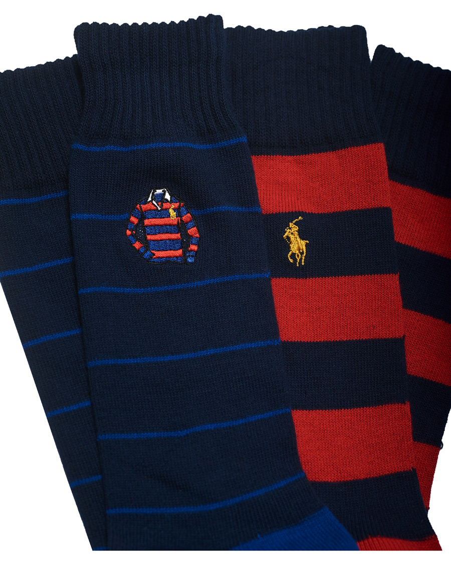 Herre | Undertøy | Polo Ralph Lauren | 2-Pack Embroidered Rugby Shirt Socks Blue