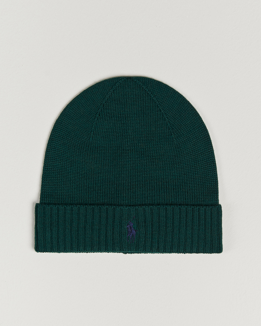 Herre | Polo Ralph Lauren Merino Wool Beanie College Green | Polo Ralph Lauren | Merino Wool Beanie College Green