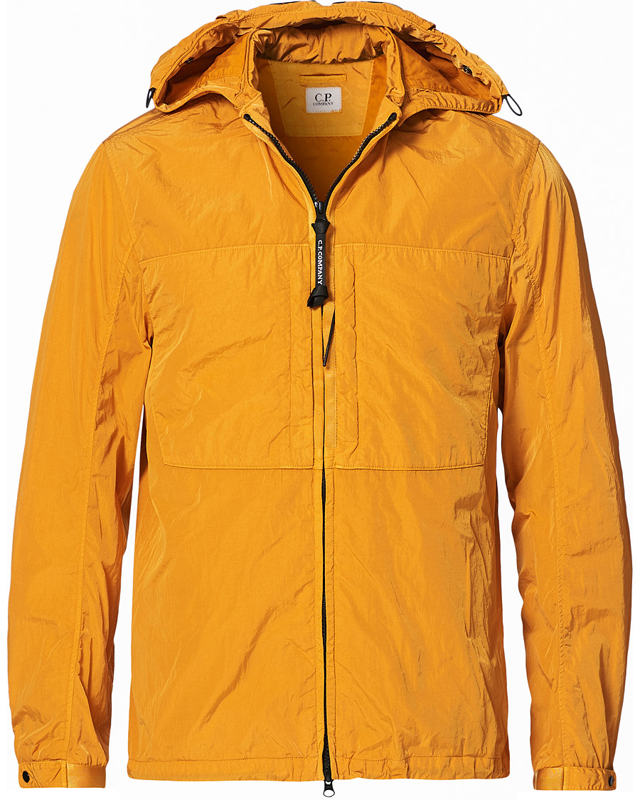 Herre | Jakker | C.P. Company | Chrome Garment Dyed Nylon Hooded Overshirt Orange