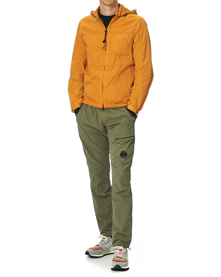 Herre | Jakker | C.P. Company | Chrome Garment Dyed Nylon Hooded Overshirt Orange