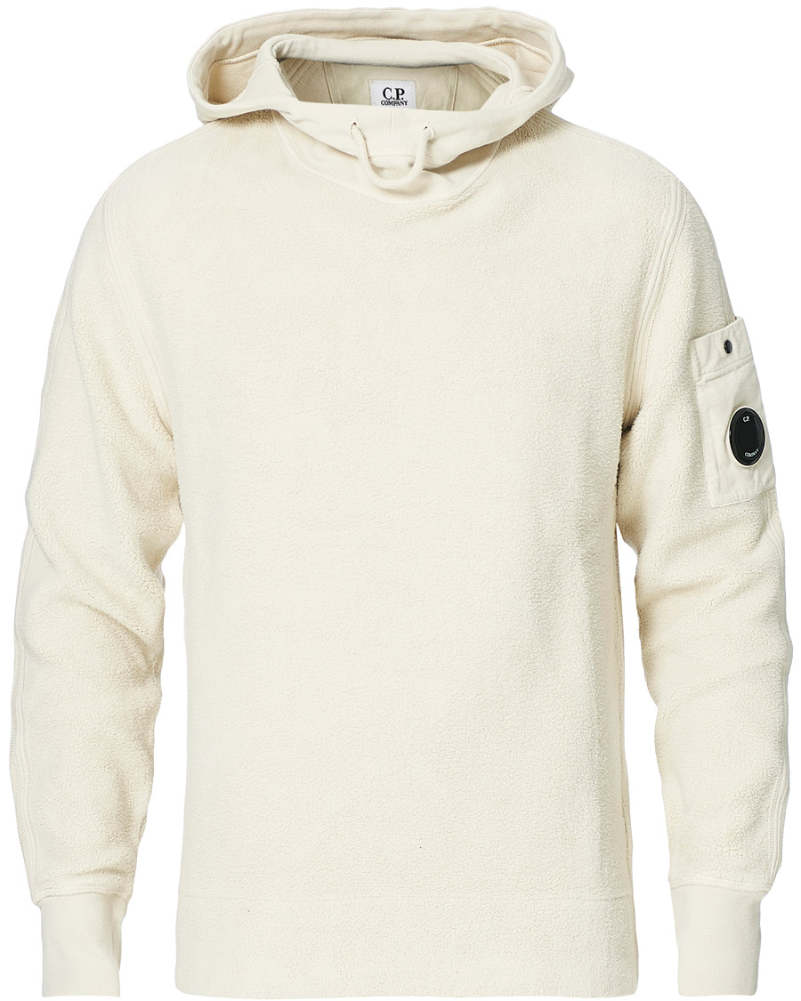 Herre | Gensere | C.P. Company | Polar Fleece Hoodie Off White