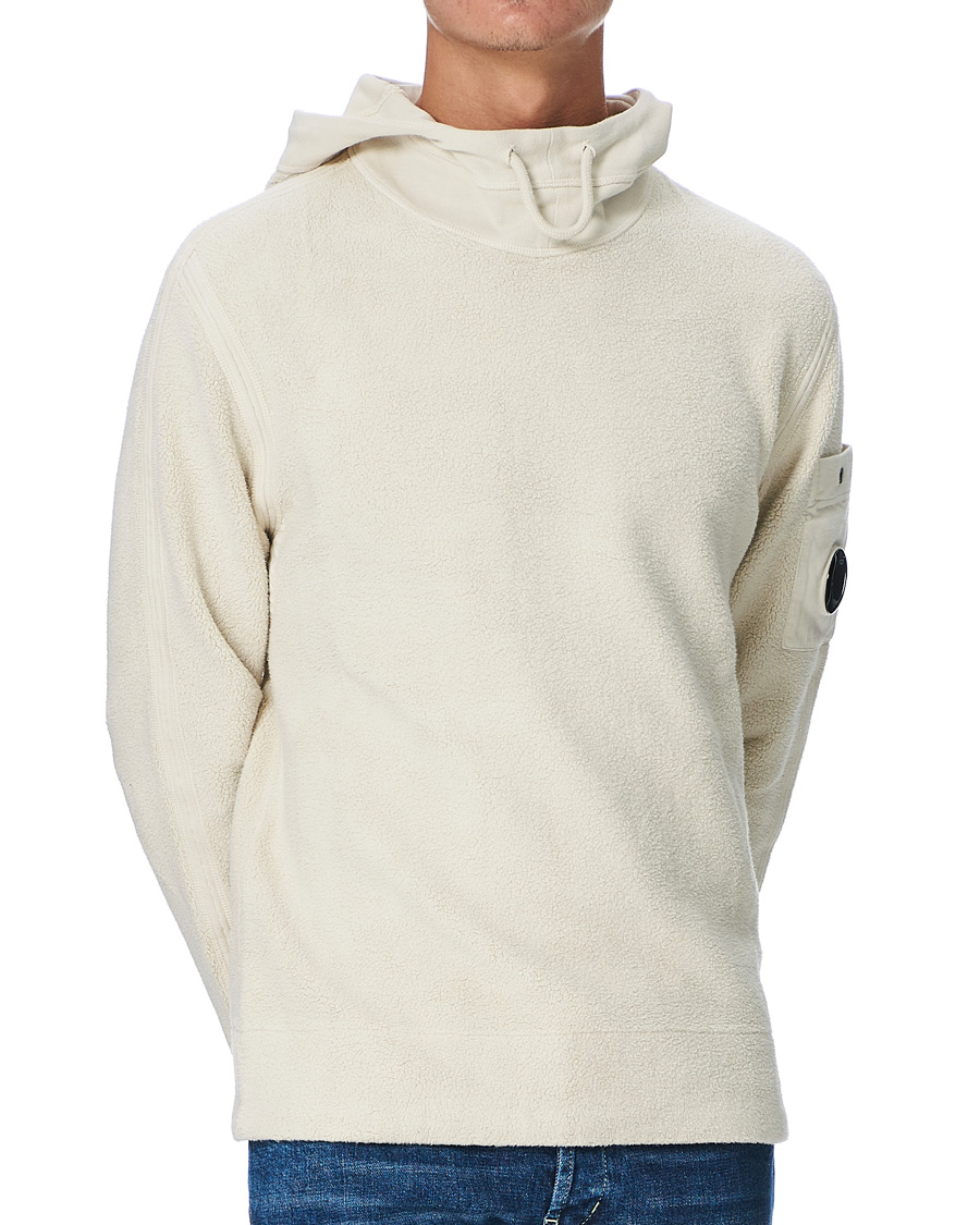 Herre | Gensere | C.P. Company | Polar Fleece Hoodie Off White