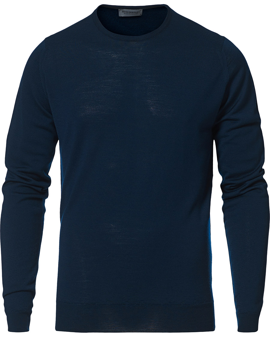 Herre | Gensere | John Smedley | Lundy Extra Fine Merino Crew Neck Orion Green