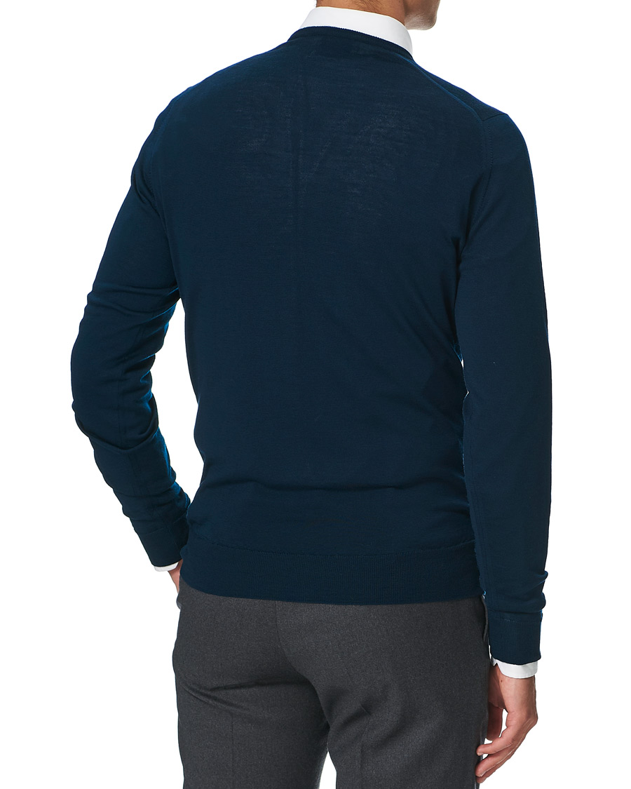 Herre | Gensere | John Smedley | Lundy Extra Fine Merino Crew Neck Orion Green