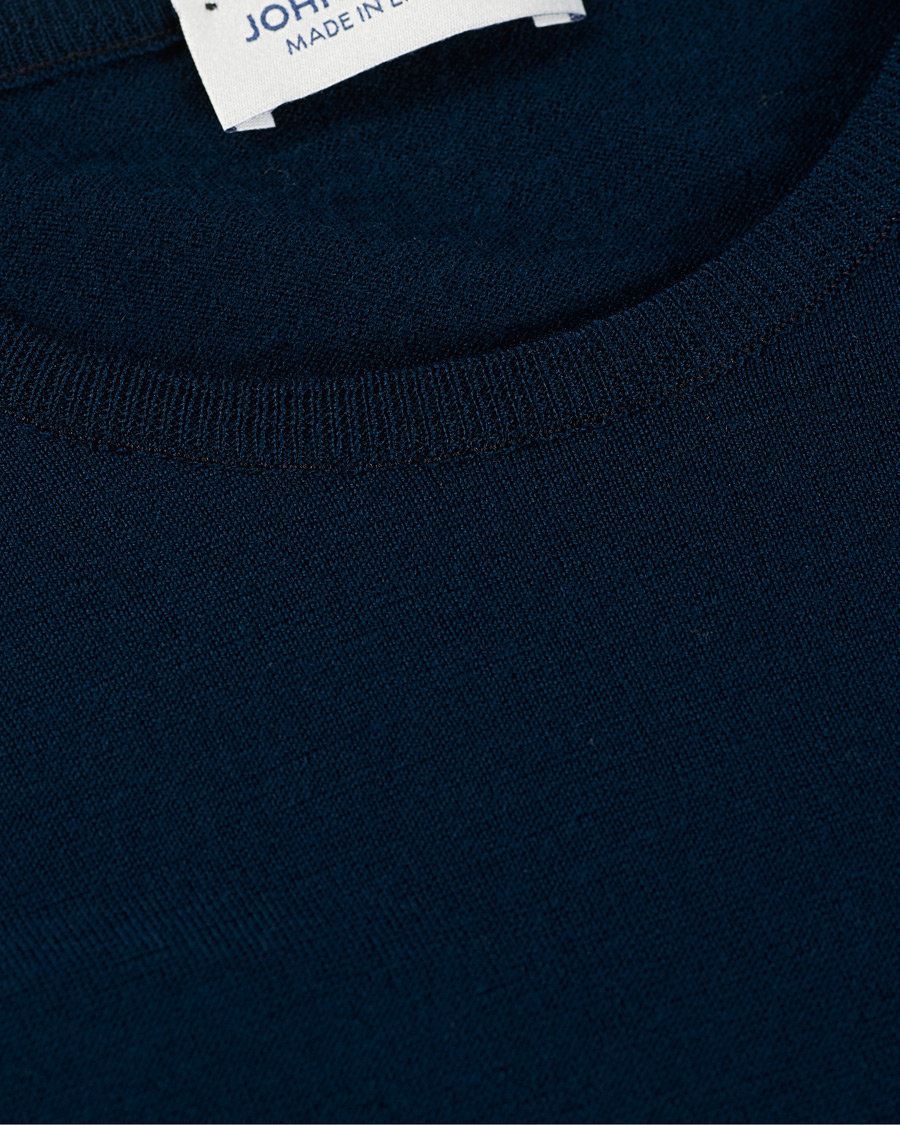 Herre | Gensere | John Smedley | Lundy Extra Fine Merino Crew Neck Orion Green