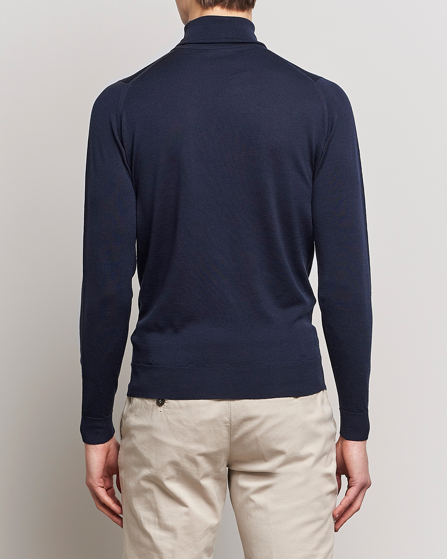 Herre | Gensere | John Smedley | Cherwell Extra Fine Merino Rollneck Midnight