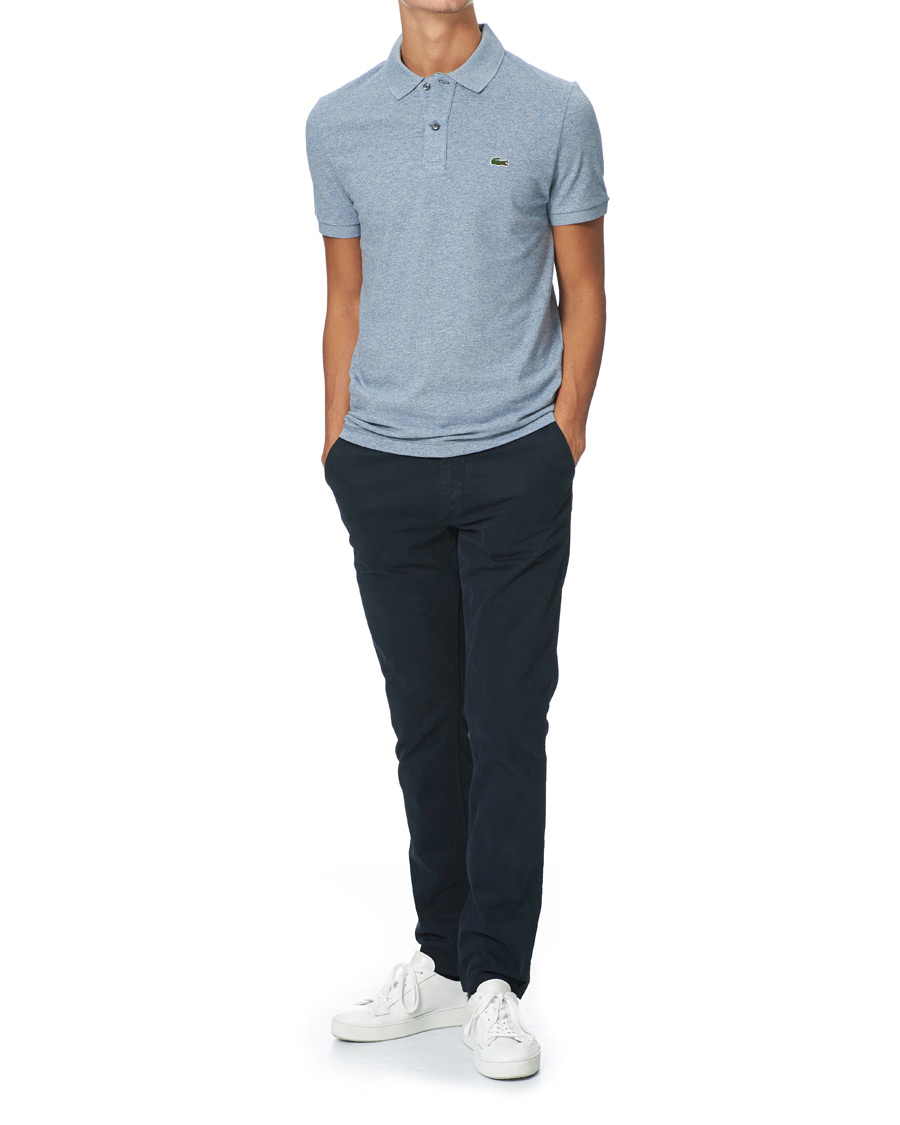 Herre | Pikéer | Lacoste | Slim Fit Polo Piké Light Indigo Blue