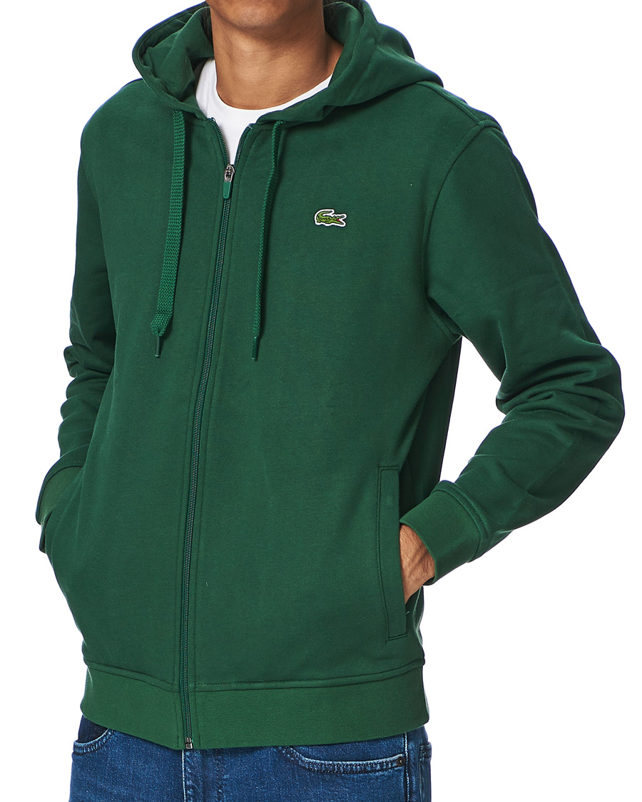 Herre | Gensere | Lacoste | Full Zip Hood Vert Green