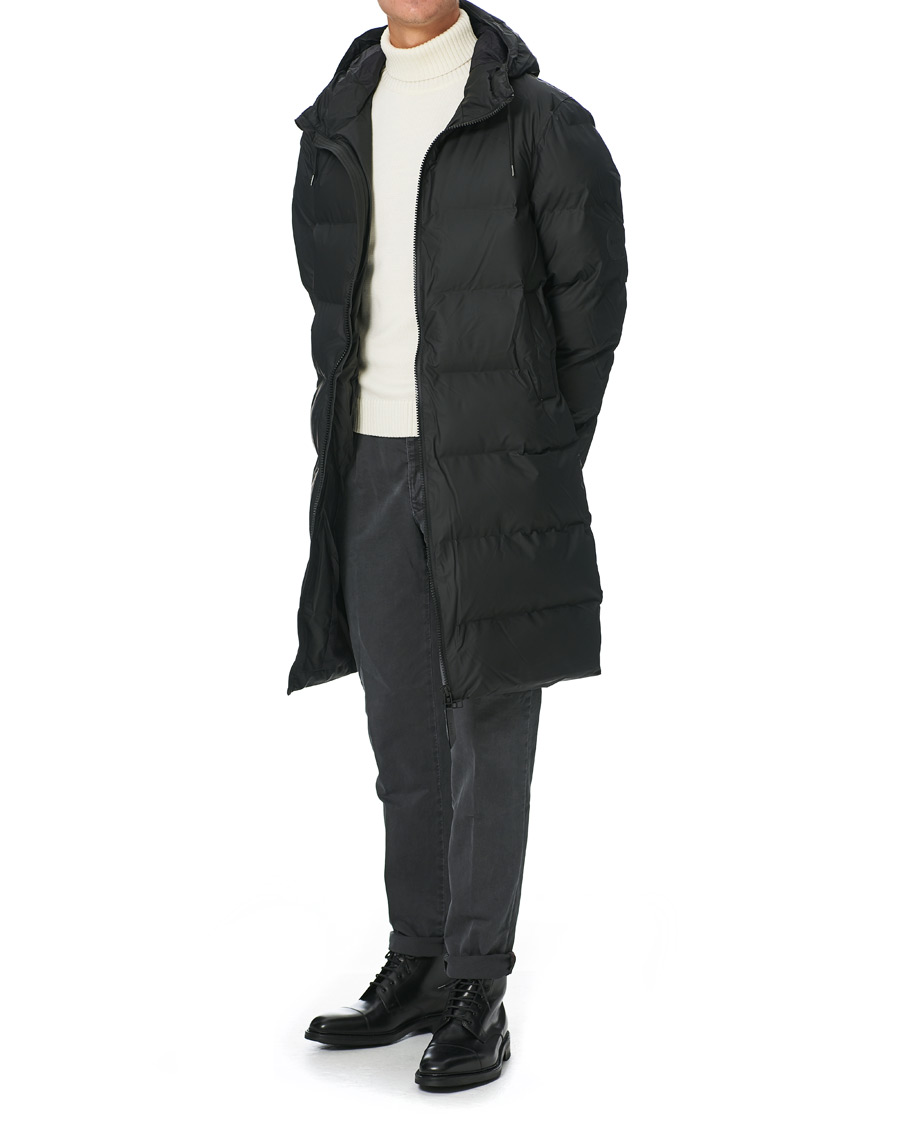Herre | Jakker | RAINS | Waterproof Long Puffer Jacket Black