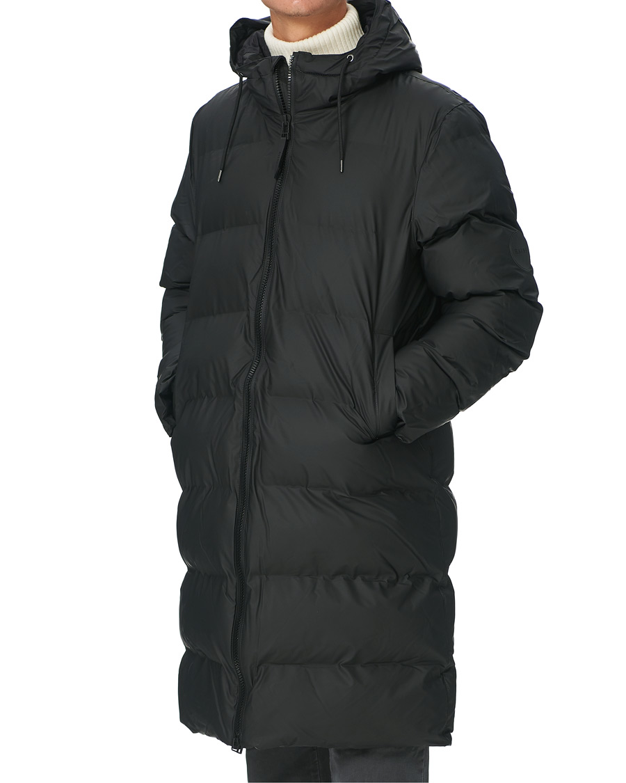Herre | Jakker | RAINS | Waterproof Long Puffer Jacket Black
