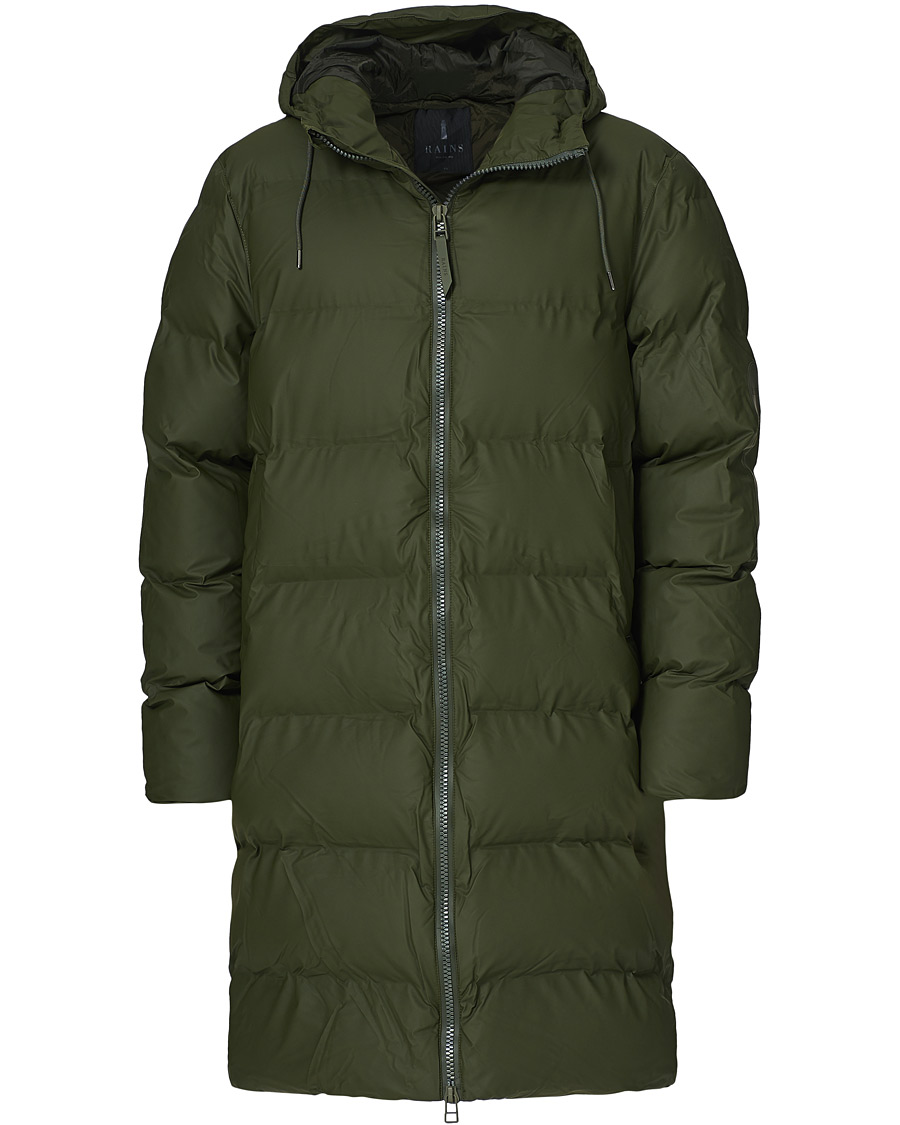 Herre |  | RAINS | Waterproof Long Puffer Jacket Green