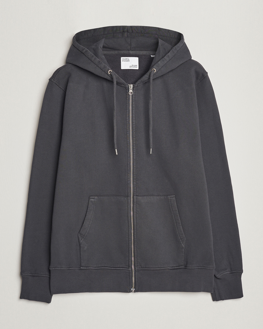 Herre | Gensere | Colorful Standard | Classic Organic Full Zip Hood Lava Grey