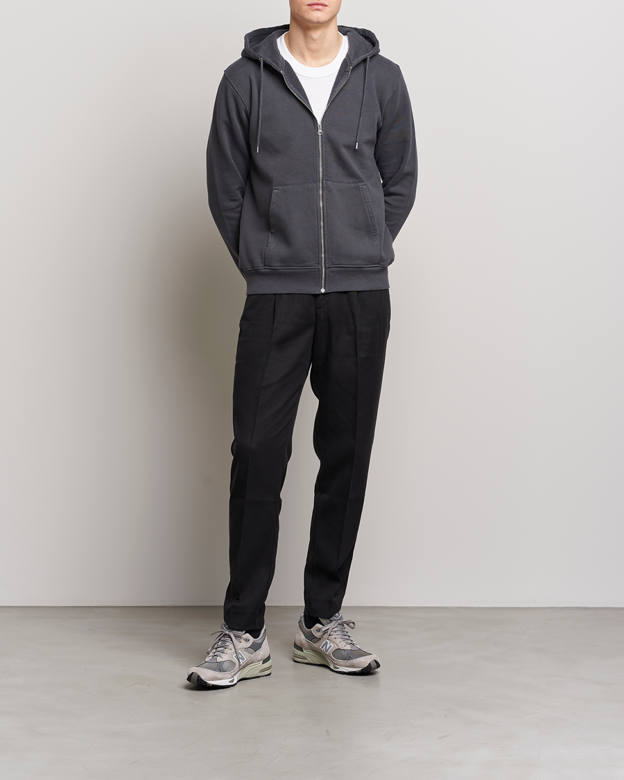 Herre | Gensere | Colorful Standard | Classic Organic Full Zip Hood Lava Grey