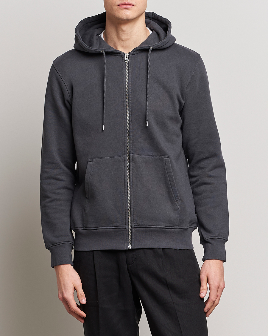 Herre |  | Colorful Standard | Classic Organic Full Zip Hood Lava Grey