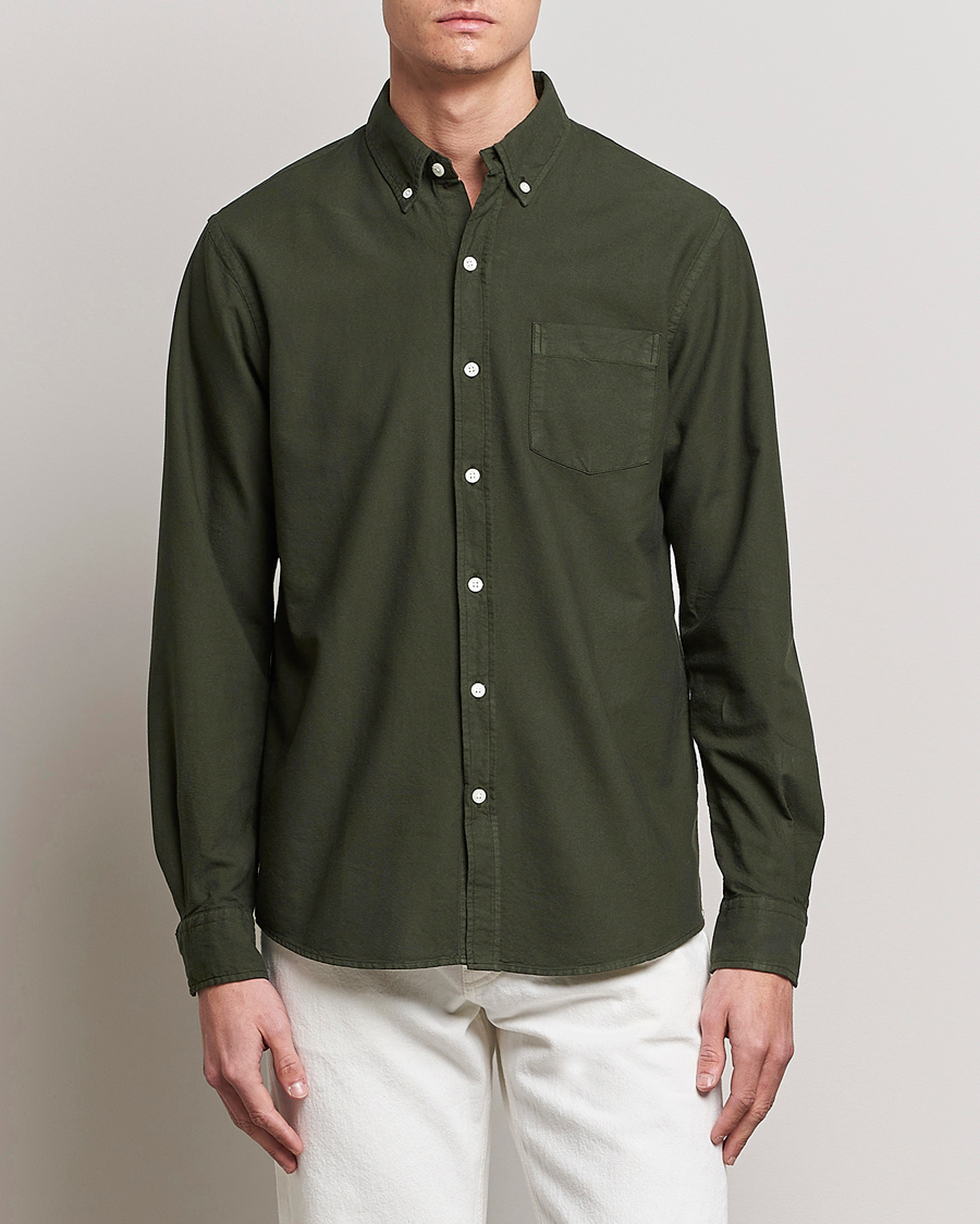 Herre | Skjorter | Colorful Standard | Classic Organic Oxford Button Down Shirt Hunter Green