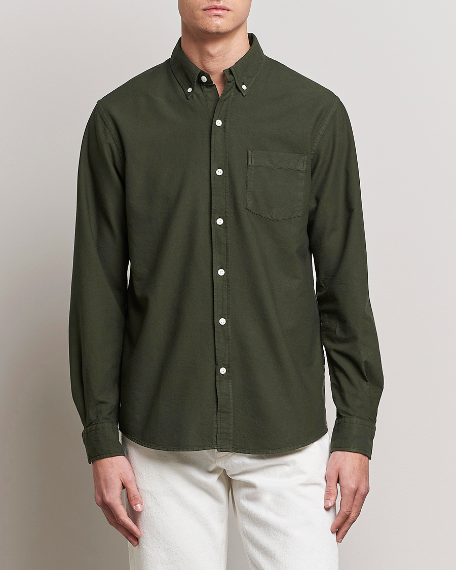 Men |  | Colorful Standard | Classic Organic Oxford Button Down Shirt Hunter Green