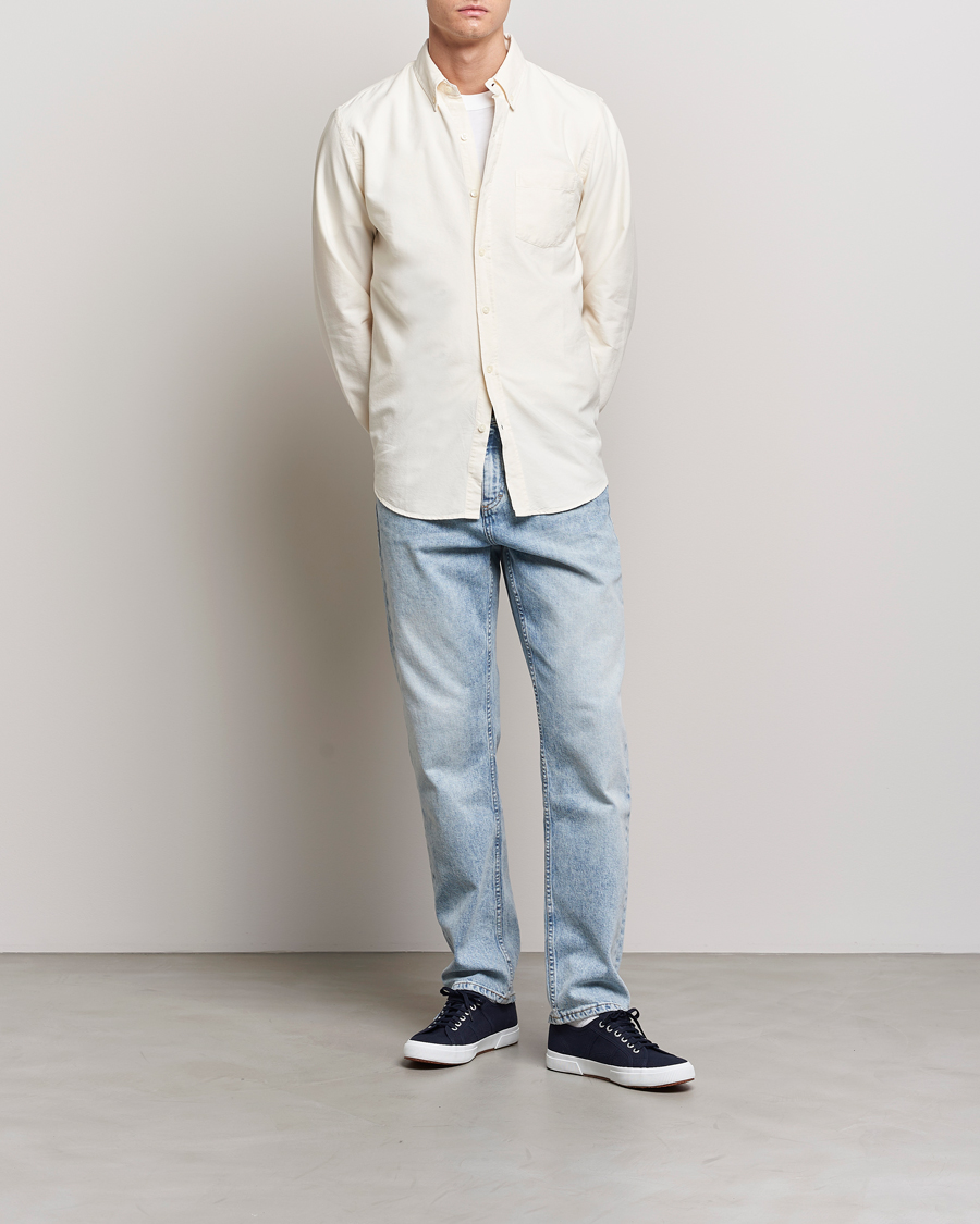 Herre | Skjorter | Colorful Standard | Classic Organic Oxford Button Down Shirt Ivory White