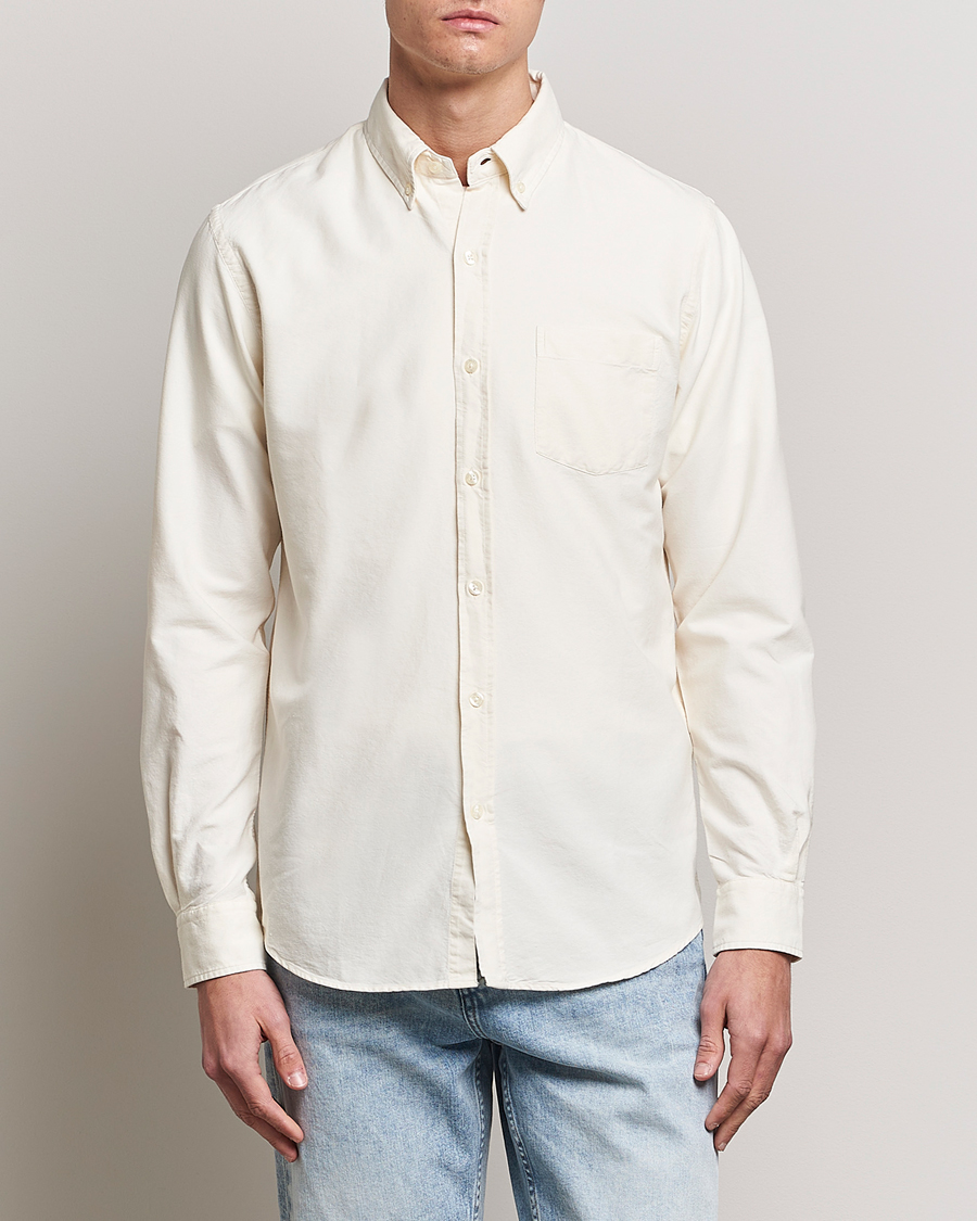 Herre |  | Colorful Standard | Classic Organic Oxford Button Down Shirt Ivory White