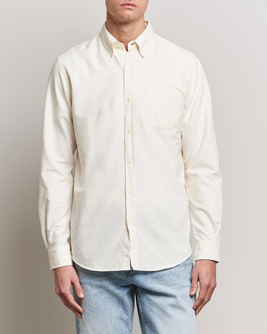 Herre | Casual | Colorful Standard | Classic Organic Oxford Button Down Shirt Ivory White