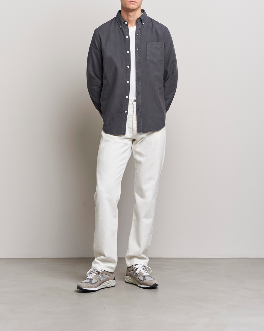 Herre | Skjorter | Colorful Standard | Classic Organic Oxford Button Down Shirt Lava Grey