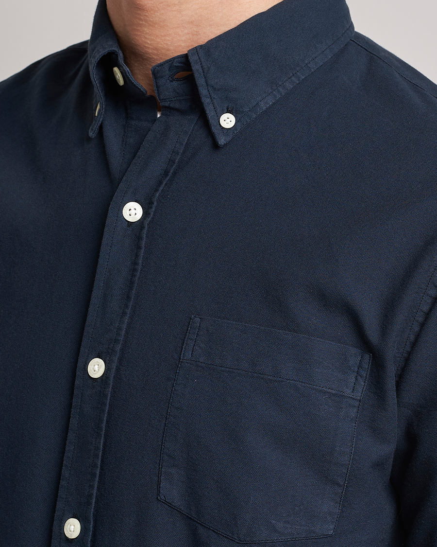 Herre | Skjorter | Colorful Standard | Classic Organic Oxford Button Down Shirt Navy Blue