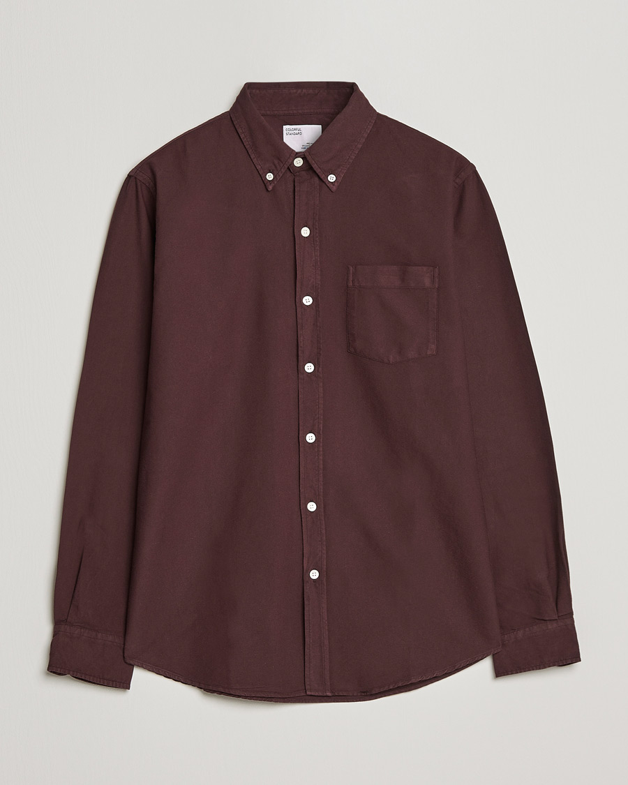 Herre |  | Colorful Standard | Classic Organic Oxford Button Down Shirt Oxblood Red