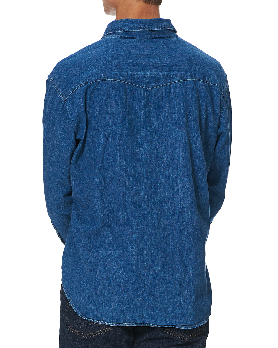 Herre | Skjorter | orSlow | Denim Western Shirt Washed Indigo