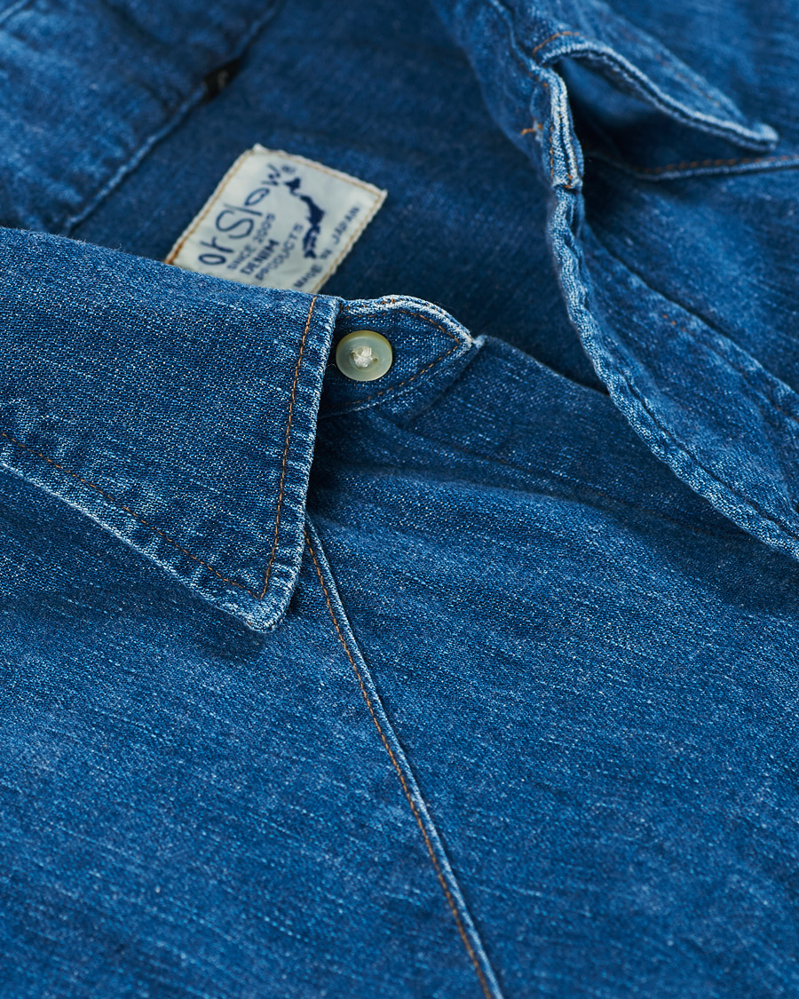Herre | Skjorter | orSlow | Denim Western Shirt Washed Indigo