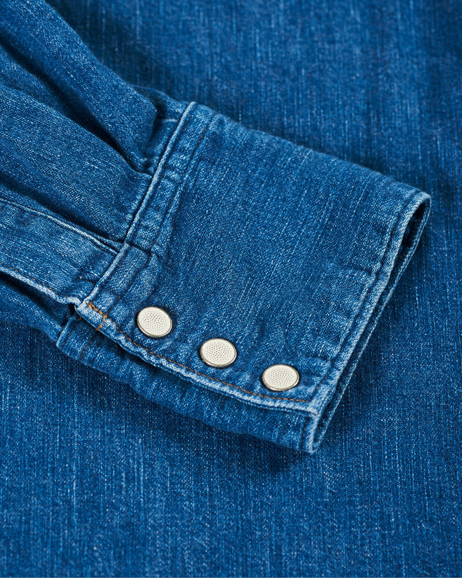 Herre | Skjorter | orSlow | Denim Western Shirt Washed Indigo