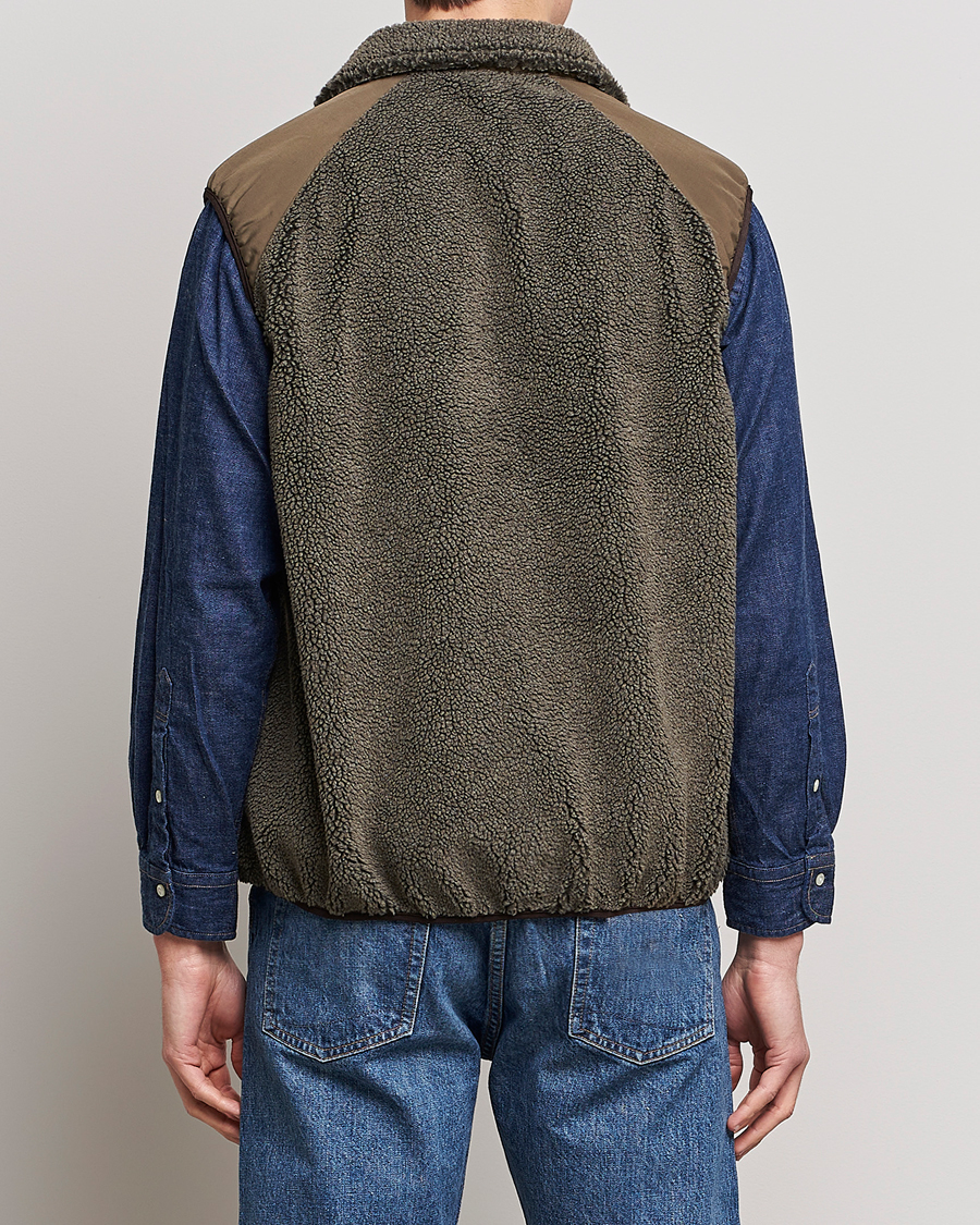 Herre | Jakker | orSlow | Boa Fleece Vest Army Green