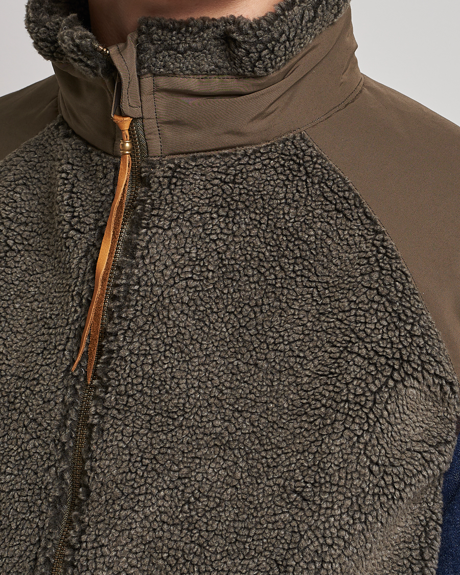 Herre | Jakker | orSlow | Boa Fleece Vest Army Green