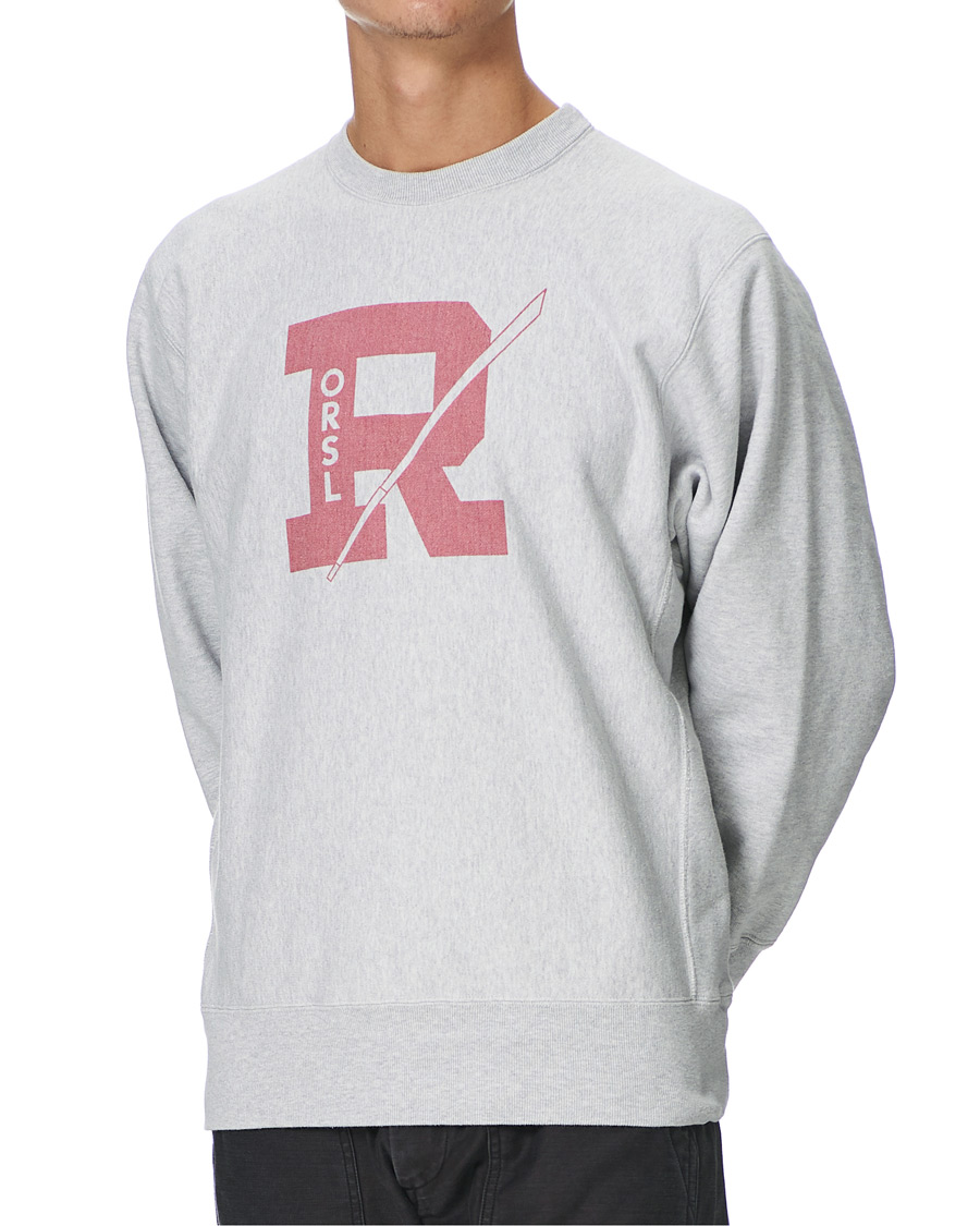 Herre | Gensere | orSlow | R Reverse Heavy Weight Sweatshirt Heather Grey