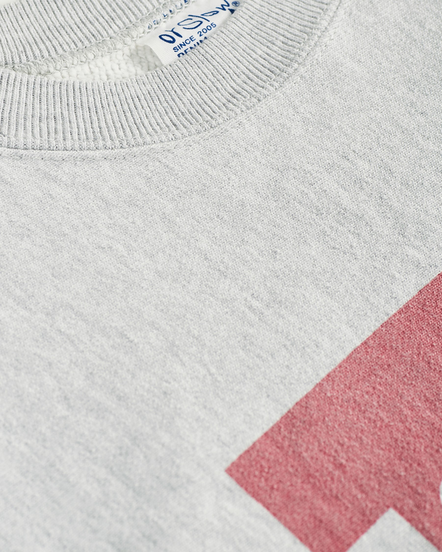 Herre | Gensere | orSlow | R Reverse Heavy Weight Sweatshirt Heather Grey