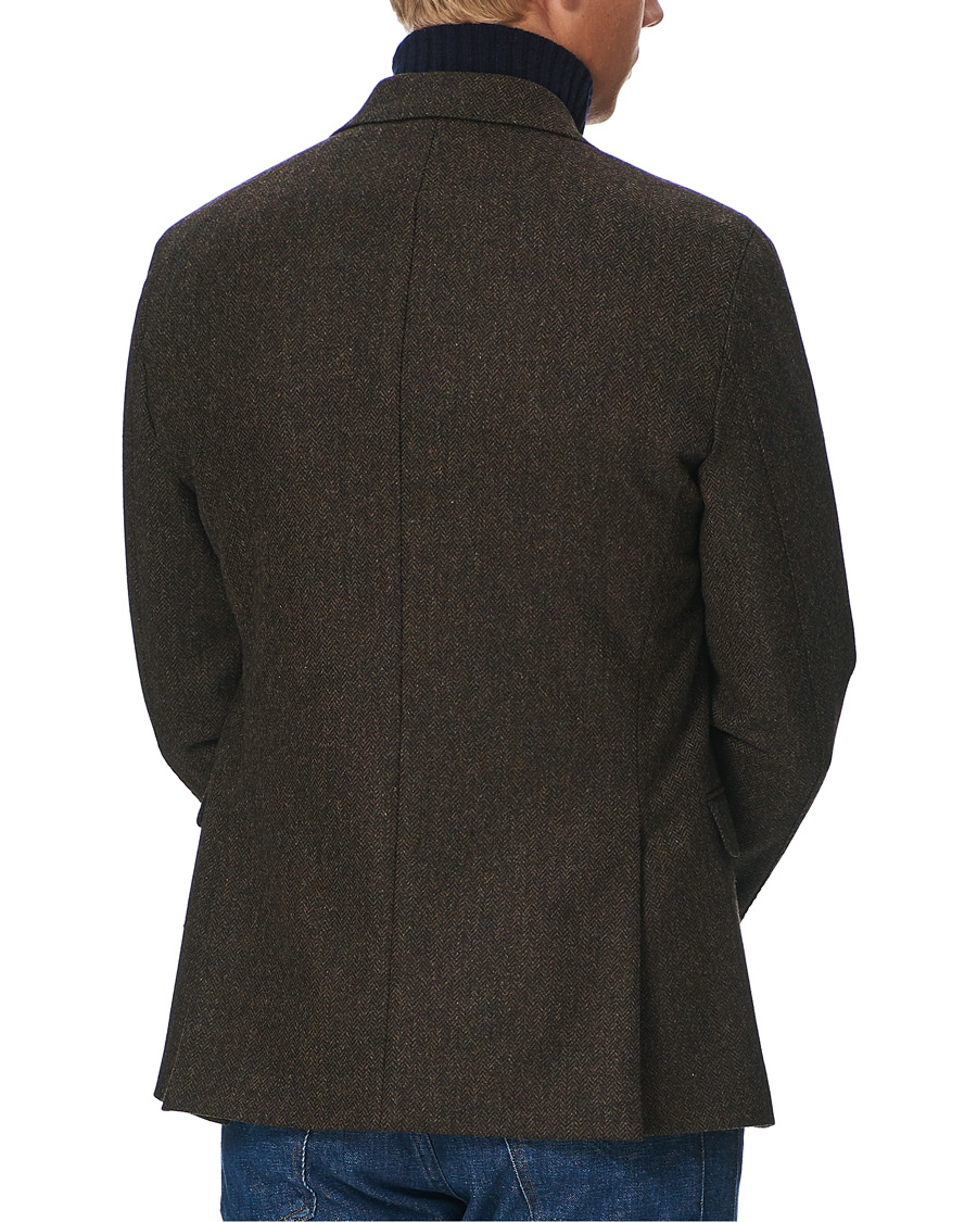 Herre | Dressjakker | Oscar Jacobson | Fogerty Moon Herringbone Tweed Blazer Brown
