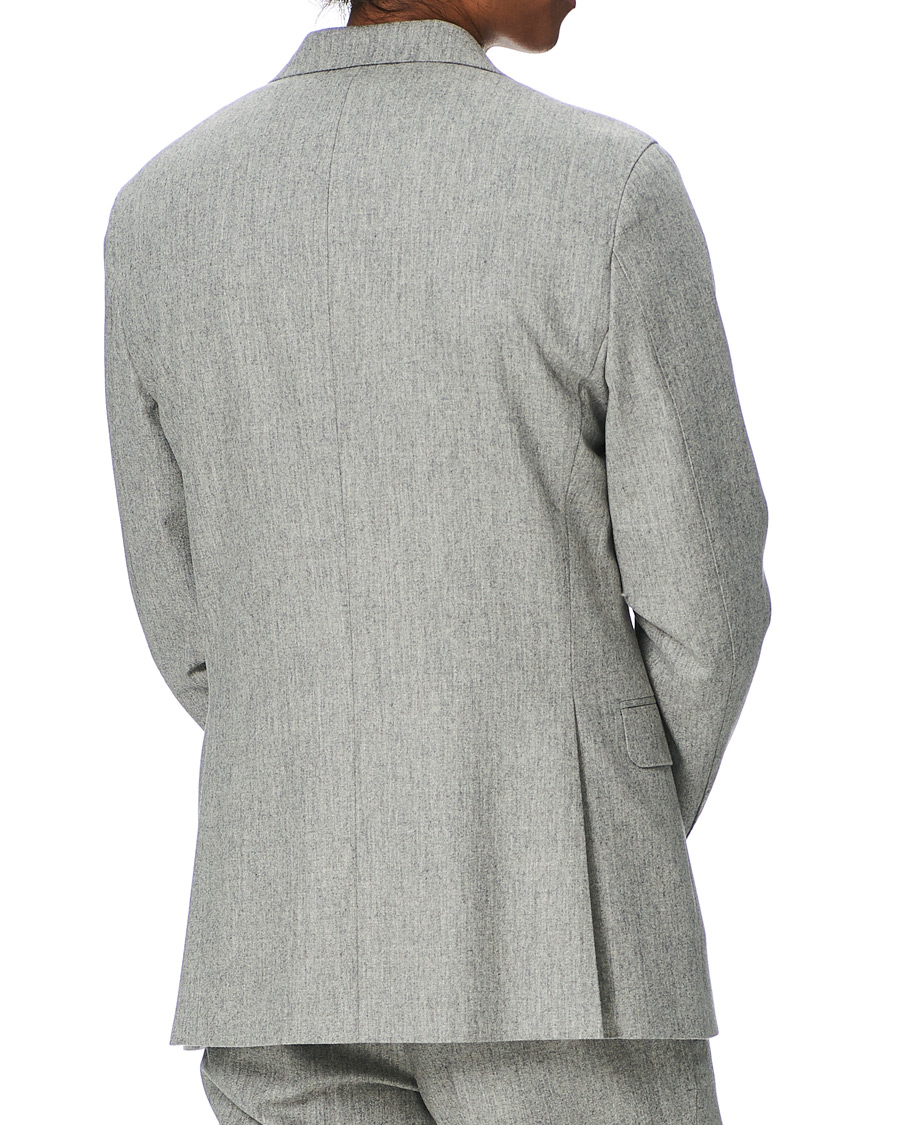 Herre | Dressjakker | Oscar Jacobson | Ego Wool Flannel Blazer Light Grey