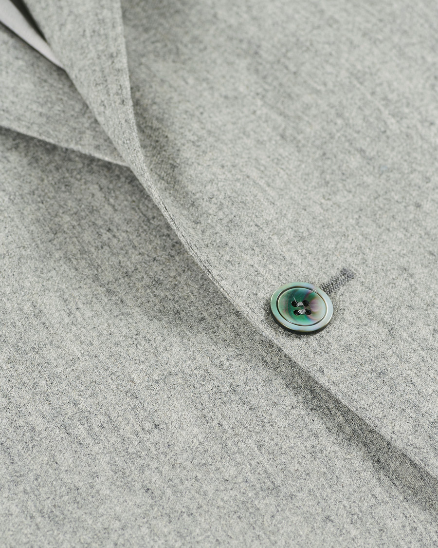 Herre | Dressjakker | Oscar Jacobson | Ego Wool Flannel Blazer Light Grey