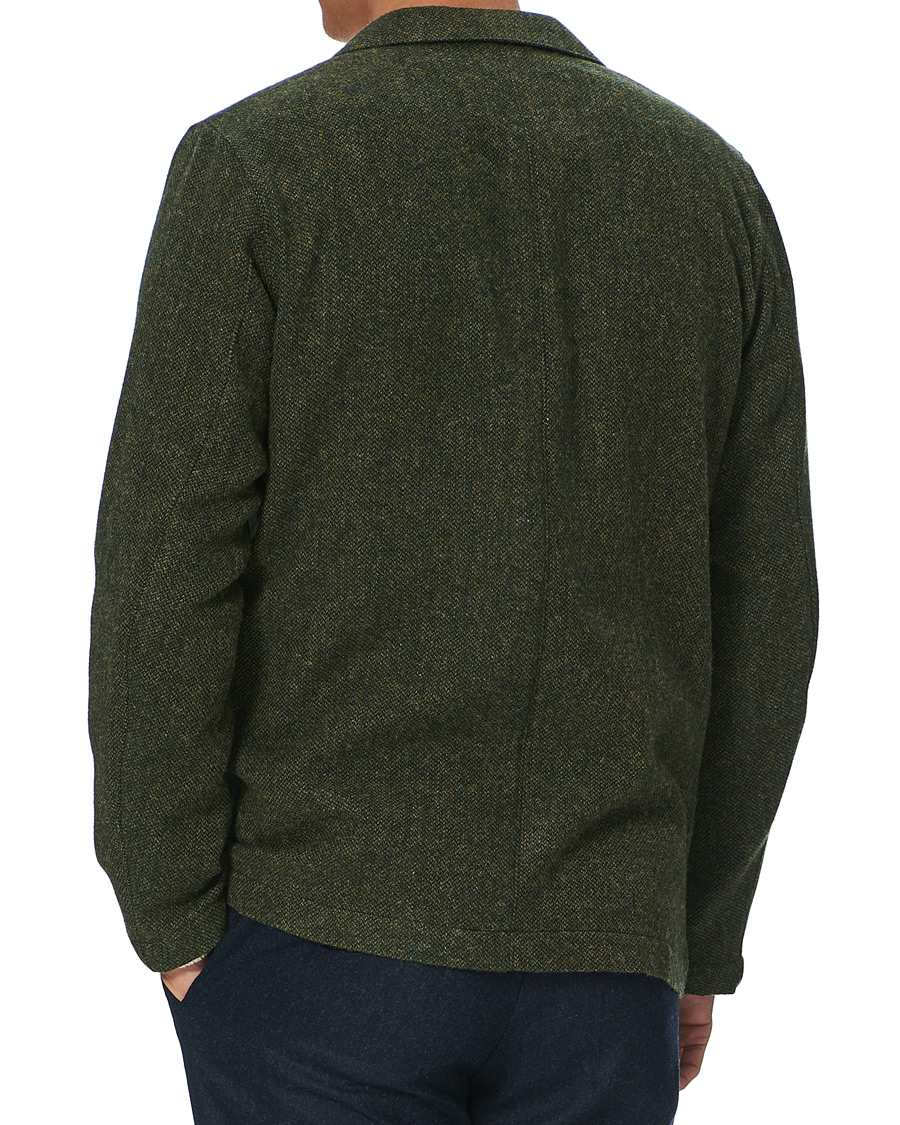 Herre | Jakker | Oscar Jacobson | Hector Moon Wool/Cotton Shirt Jacket Green