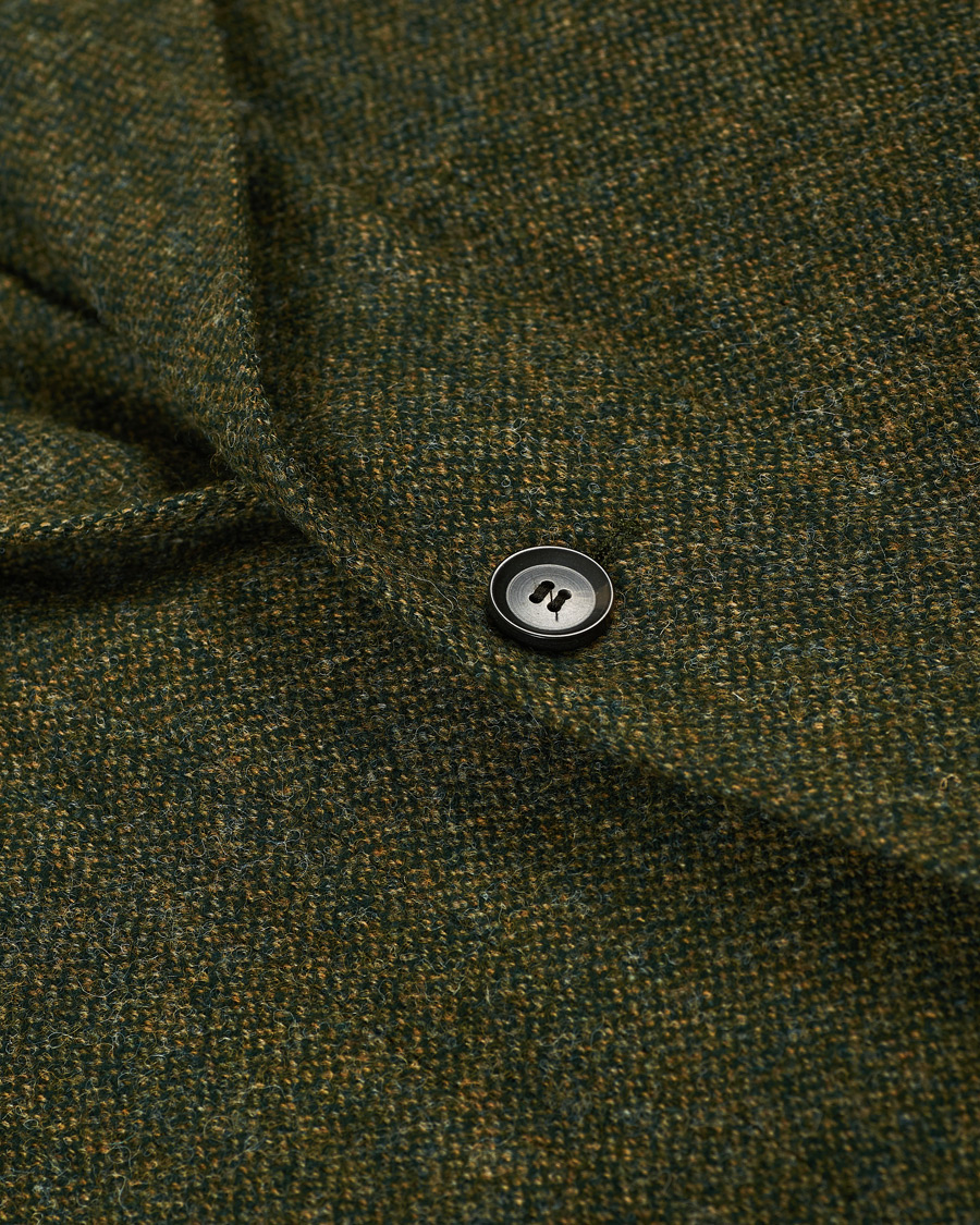 Herre | Jakker | Oscar Jacobson | Hector Moon Wool/Cotton Shirt Jacket Green