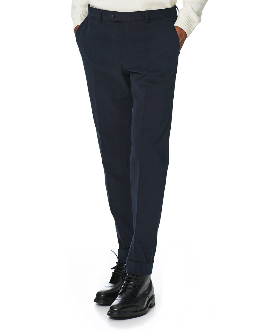 Herre | Bukser | Oscar Jacobson | Denz Turn Up Chinos Navy