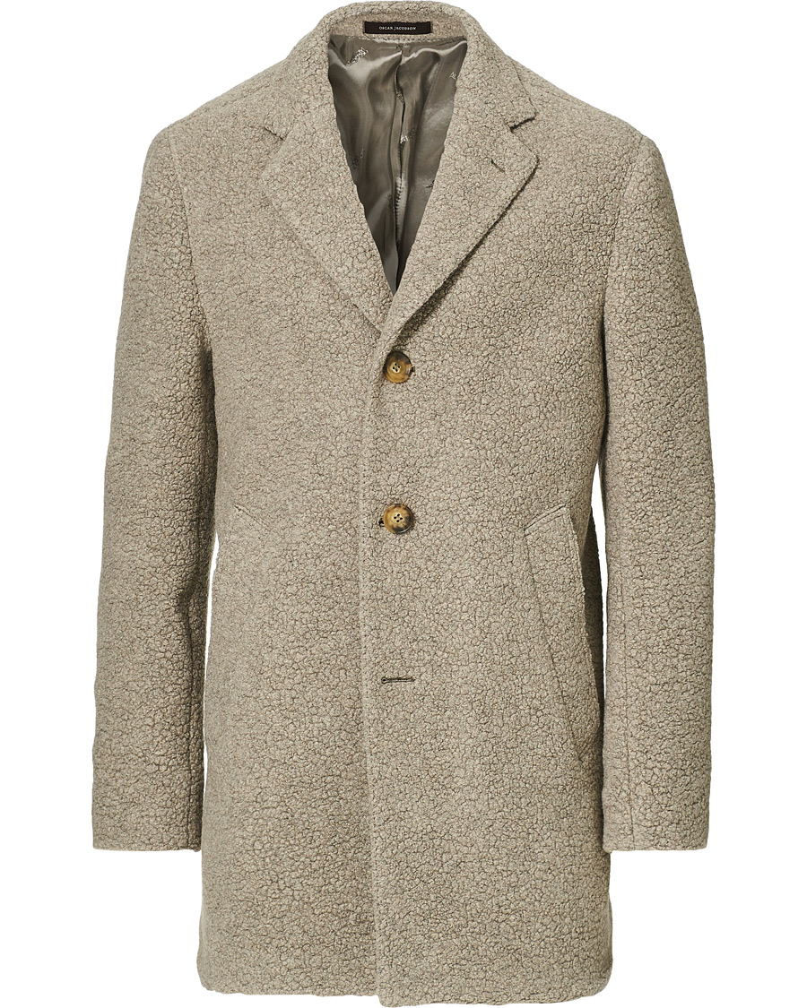 Herre | Jakker | Oscar Jacobson | Storvik Wool Terry Coat Creme