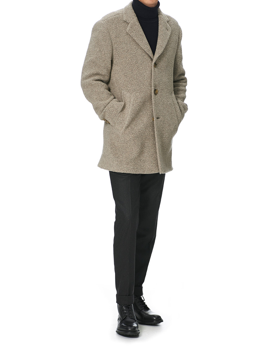 Herre | Jakker | Oscar Jacobson | Storvik Wool Terry Coat Creme