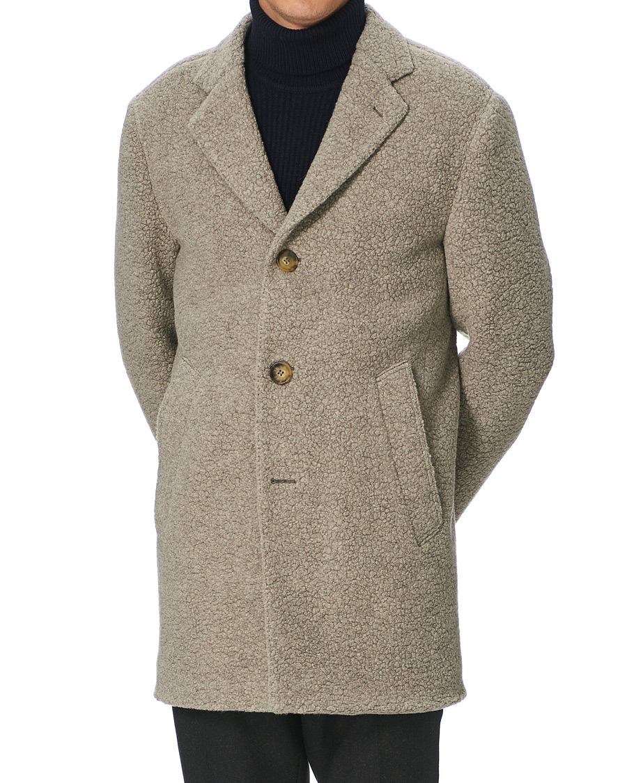 Herre | Jakker | Oscar Jacobson | Storvik Wool Terry Coat Creme