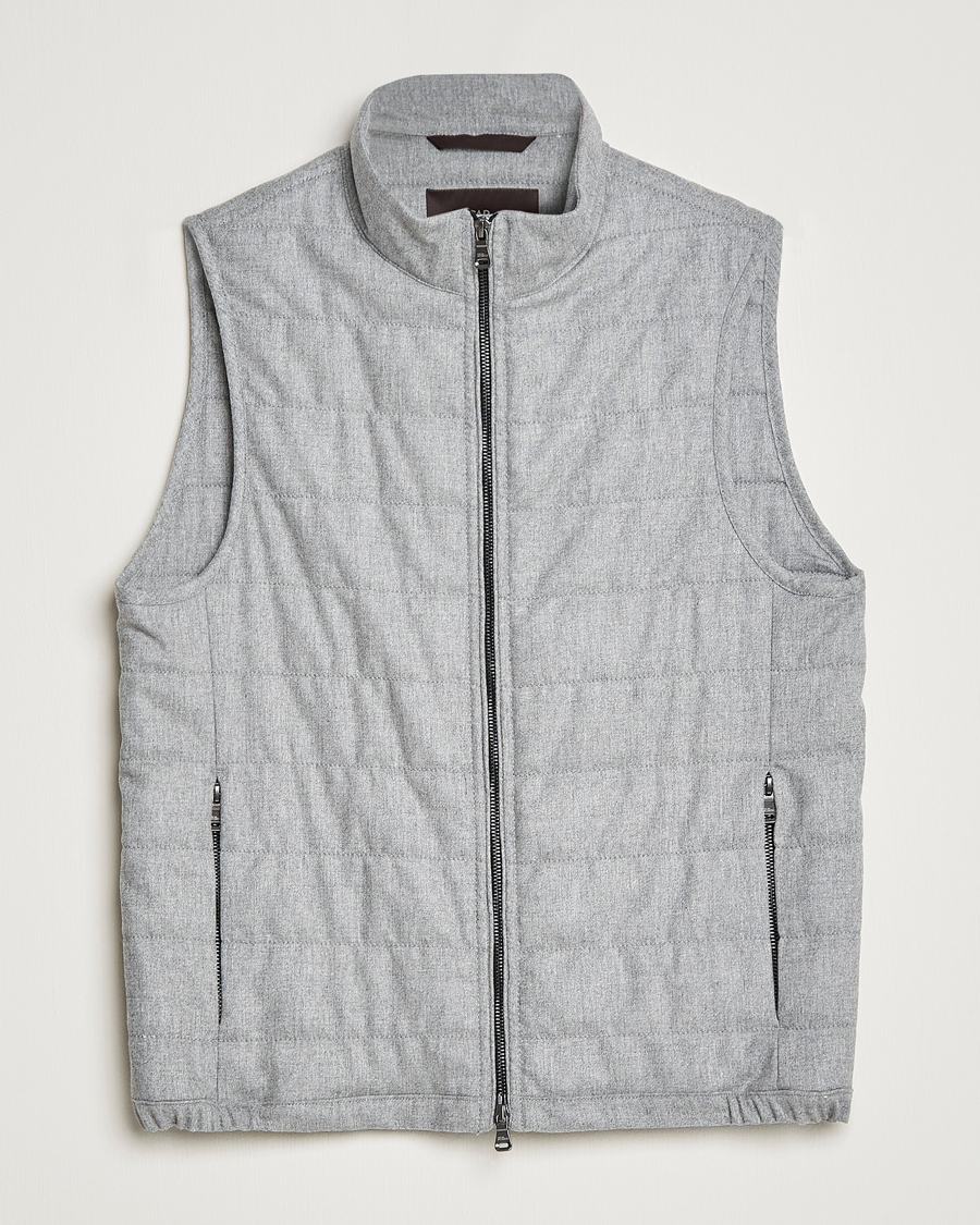 Herre | Jakker | Oscar Jacobson | Liner EVO Flannel Waistcoat Light Grey