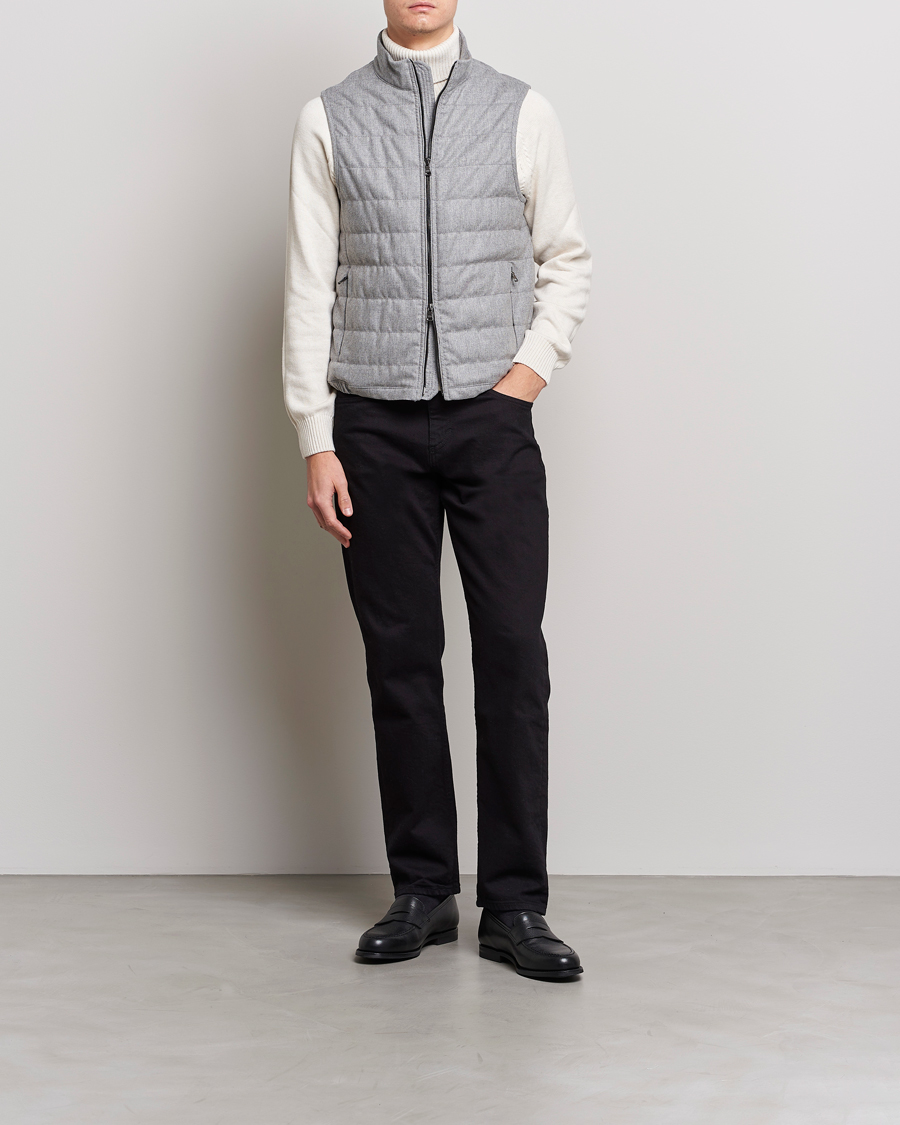 Herre |  | Oscar Jacobson | Liner EVO Flannel Waistcoat Light Grey