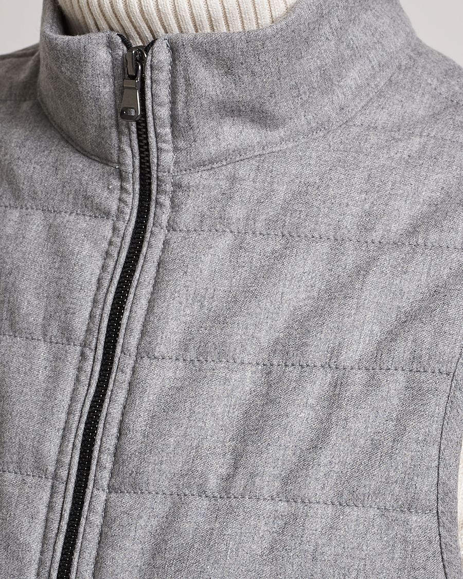 Herre | Jakker | Oscar Jacobson | Liner EVO Flannel Waistcoat Light Grey