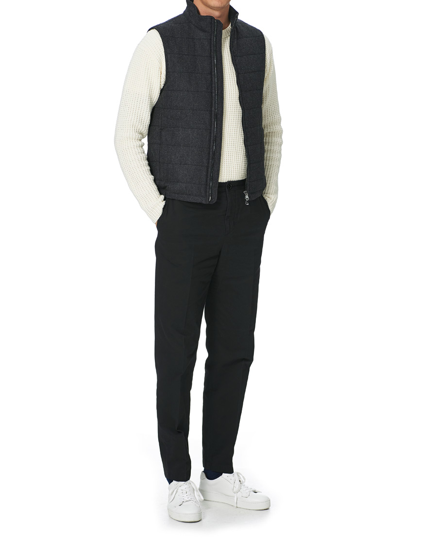 Herre | Jakker | Oscar Jacobson | Liner EVO Flannel Waistcoat Charcoal